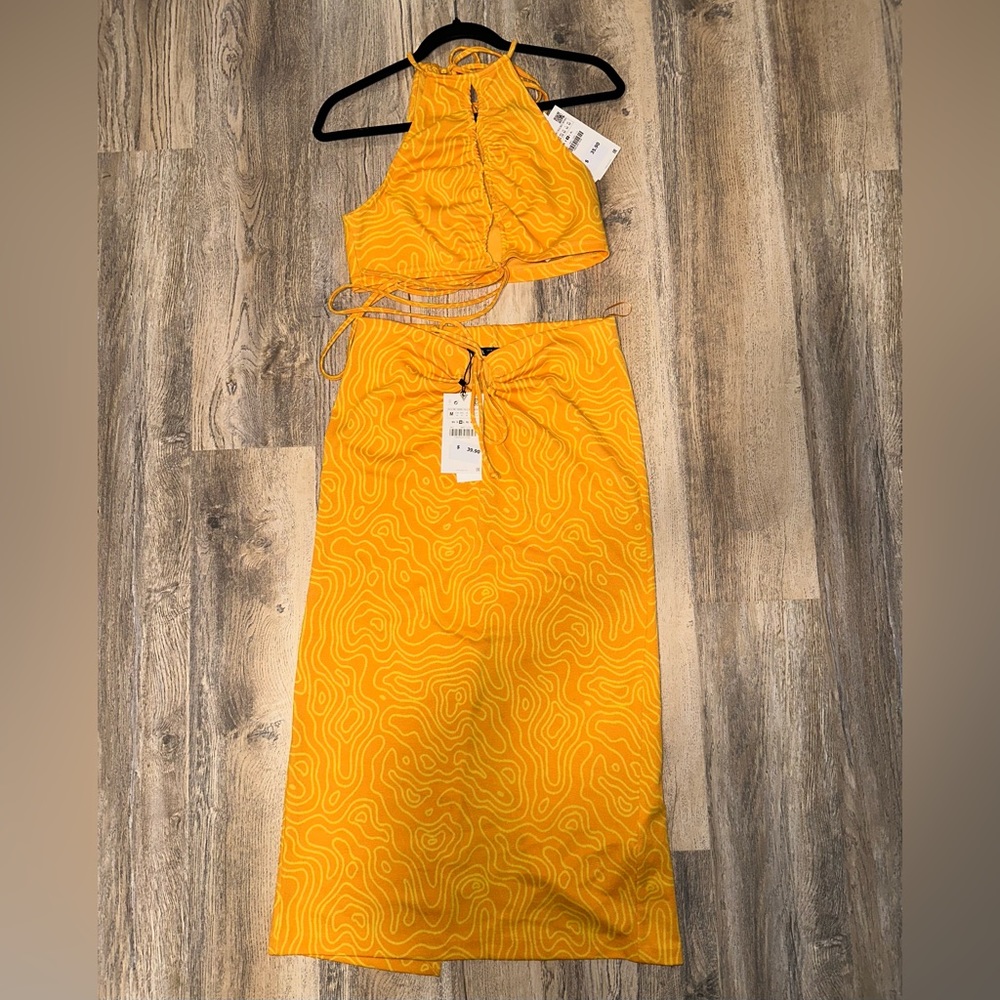 Brand New With Tags Zara 2-Piece Maxi Skirt and Halter Top